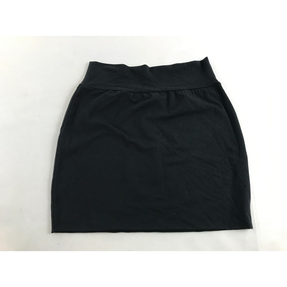 Love Fire Skirt Women's Size Large Black Solid Color Pencil Pull On